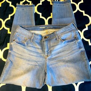 Petite Raw Hem Summer Wash Skinny Ankle Jeans Size 10